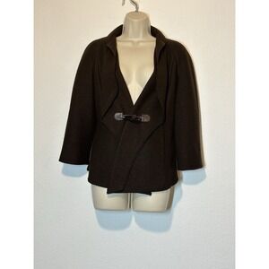 Cole Haan Womens XS Brown Wool Alpaca One Button Jacket Blazer Core   Basic